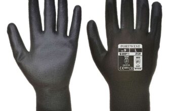 Portwest A120 Breathable PU Palm Glove Black, Medium