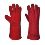 Portwest Welders Gauntlet Gloves, Color: Red, Size: XL
