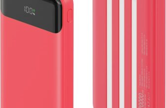 Power Bank 20000mAh with Built in 3 Cable, Portable Charger USB-C Input & Output LED Display, Battery Pack for iPhone, Samsung, iPad, and More