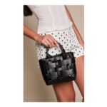 PrettyLittleThing Faux Leather Hand Woven Hand Bag