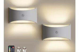 Prime Deal-2-Pack Rechargeable LED Wall Sconces with Remote