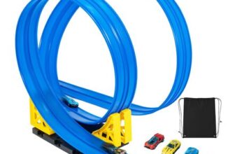 Prime Deal-GreenWhim 5M Flexible Car Track with 4 Cars and Ramps