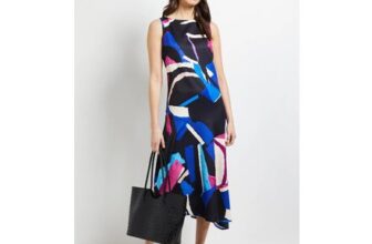 Principles Geo Drop Waist Midi Dress