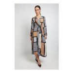 Principles Geo Tie Front Midi Dress