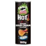 Pringles Hot Kickin Sour Cream Flavour Crisps 160g (BBE 07/2027) – In Store Sheffield
