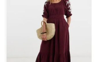 Pure Cotton Embroidered Smock Dress