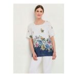 Pure Cotton Floral Border Print Top