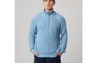 Pure Cotton Ribbed Quarter Zip Jumper
