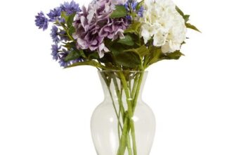 Purple Hydrangea Vase Arrangement 48cm