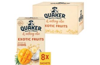 Quaker Oat & Fruit Exotic Sachets 8 X 8 Pack