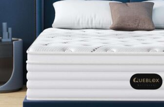 Queblox 4FT6 Double Mattress, 11 Inch 7-Zone Pocket Sprung Mattress with Memory Foam, Medium Firm – King Size £149.99 – Sold By QUELBOX/FBA