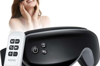 RENPHO Eyeris 1 Eye Massager with Heat, Remote, Compression, Bluetooth