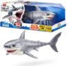 ROBO ALIVE Great White Shark Series 1 ZURU – Battery-Powered Light Up Shark Toy, Pool & Bath Toy for Kids, Fun Swimming & Diving Play