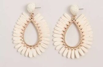 Raffia Teadrop Earrings
