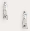 Ralph Lauren Pavé Silver-Plated Twisted Hoop Earrings