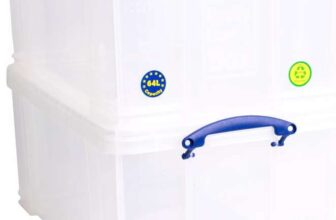 Really Useful Box Plastic Storage 64 Litre Clear (Pack of 2)