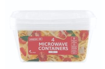 Rectangular Microwave Containers, 1L (Pack of 4)