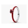 Red Chakra Heart Ring Sterling Silver