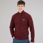 Regatta Mens Thompson 1/2 Zip Fleece (Dark Maroon)