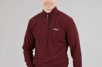 Regatta Mens Thompson 1/2 Zip Fleece (Dark Maroon)