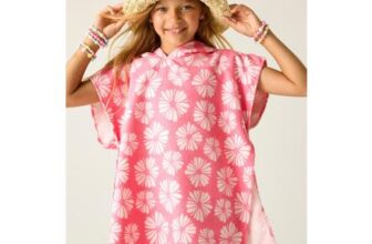 Regatta Pink Haze Petal Flower Towel Robe (3-13 Years)