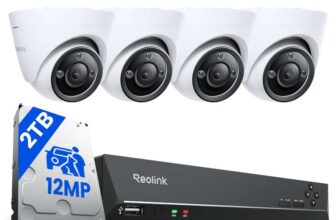 Reolink 4K PoE CCTV Security Camera System with Spotlights, 4X 12MP IP Cameras with Person/Vehicle Detection – Prime price