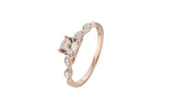 Revere 9ct Rose Gold 0.05ct Diamond Engagement Ring – P