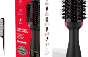 Revlon Salon One-Step Hair Dryer & Volumiser with Sectioning Comb Included (for mid to Long Hair, One-Step Technology, 2-in-1 Styling Tool, Ionic & Ceramic Technology) RVDR5222UKAMZ