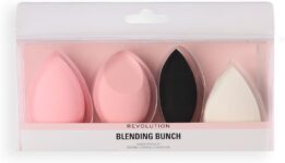 Revolution Blending Bunch Makeup Sponge Set, For a Perfect Blend Every Time, Washable & Reusable, Assorted Shapes & Sizes, Pack of 4