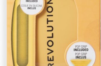 Revolution Powder Pops, Powder Compact, Blurs Skin & Controls Shine, Acai Berry & Hyaluronic Acid, Includes Case & Pop Grip, Vegan & Cruelty-Free, Yellow, 5g