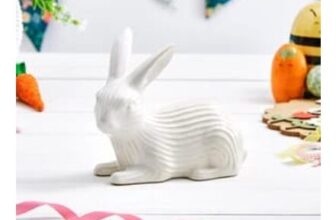 Ribbed Ceramic Bunny Decoration