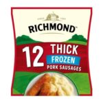 Richmond 12 Frozen Thick Pork Sausages 516g