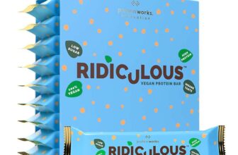Ridiculous Vegan Protein Bar – Award Winning, Wild Chocolate Peanut, 9 Bars, 100% Plant Based & Palm Oil Free, High Protein – Protein Works