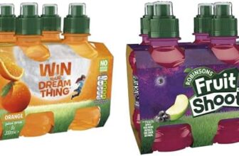 Robinsons Fruit Shoot Fruit Juice, Orange, 8 x 200ml & Fruit Shoot Apple and Blackcurrant, 8 x 200ml