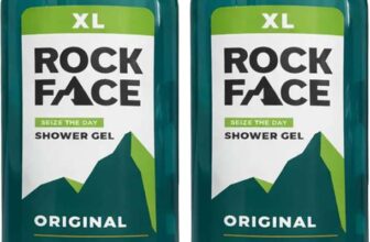 Rock Face Shower Gel – Original All In One Body Wash for Men, 2 x 500ml, Fresh Citrus Scent