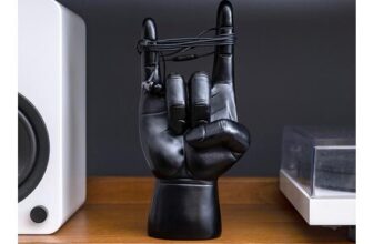 Rock on Headphones Stand in Black