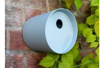 Round Bamboo Fibre Birdhouse – Blue