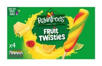 Rowntrees 4 X 70ml Fruit Twisties Ice Lollies