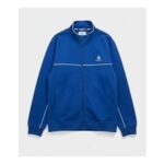 Royal Blue Aquascutum Active Piping Mock Neck Track Top