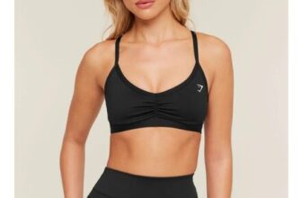 Ruched Strappy Sports Bra