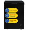 Russell Hobbs Black Chest Freezer 143L Freestanding, Adjustable Thermostat, Chill or Freeze Function, 4 Star Freezer Rating