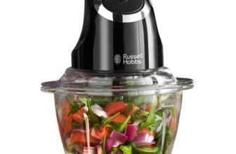 Russell Hobbs Desire Mini Chopper, 1L Glass Bowl, 200W