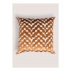 Rust Zig Zag Boucle Cut Velvet