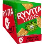 Ryvita Thins Snack It Sour Cream and Chive / Rosemary & Sea Salt Flavour 125g x 6 (£4.79-£5.36 S&S) – Prime Deal