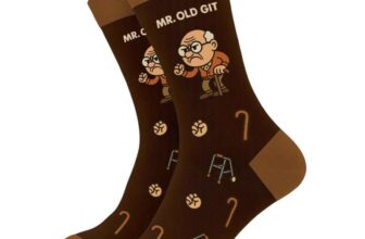 SC Products Mens Funny Socks Grumpy Old Man Gifts for Older Men Cotton Size 6-12 Grandad Socks