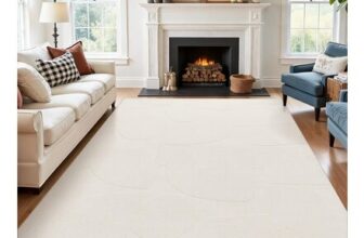 SHACOS Large Living Room Rug 200×280 Cm Washable Cream