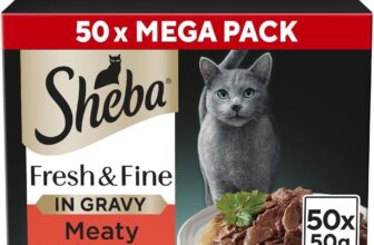 SHEBA Fresh & Fine Cat Pouches Meaty Pieces in Gravy 50x50g