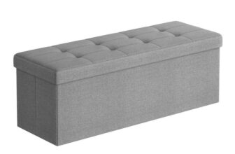 SONGMICS MAZIE Collection – Storage Ottoman Bench 110cm, Easy Assembly
