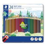 STAEDTLER 185 M24 Noris Colour Colouring Pencils – 24 Assorted Colours (Tin of 24 Pencils)