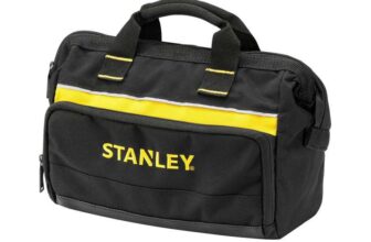 STANLEY Tool Bag (12 inches) – Multiple Pockets, Heavy-Duty 600 Denier Fabric, Black, 30 x 25 x 13 cm, – Prime Deal
